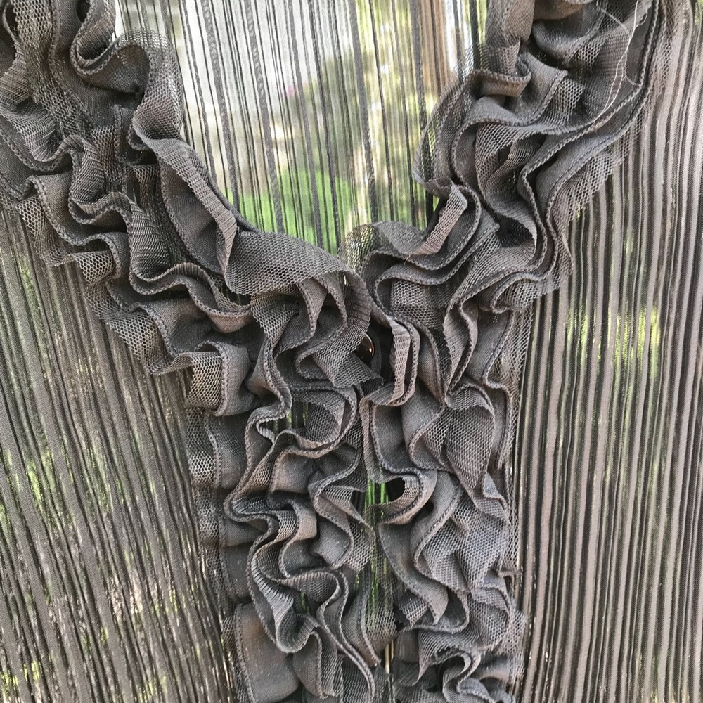 Formal Ruffled Sheer Cardigan - Picture 3 of 4